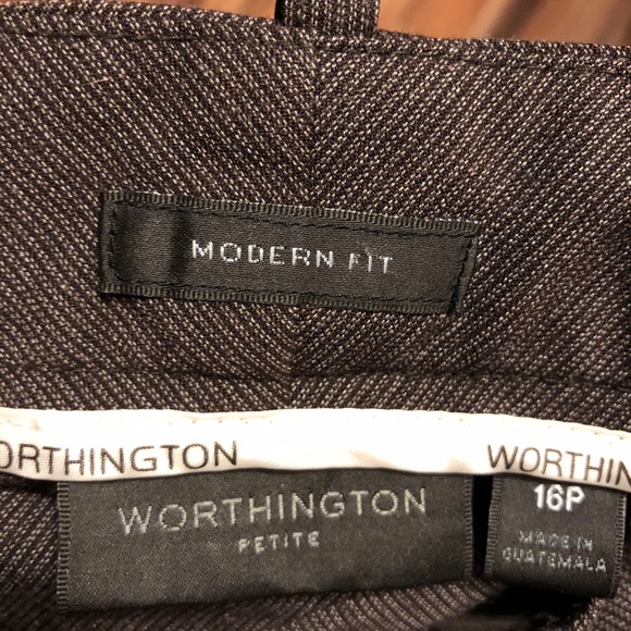 WORTHINGTON MODERN FIT SIZE 16P BROWN DRESS SLACKS - Picture 4 of 4
